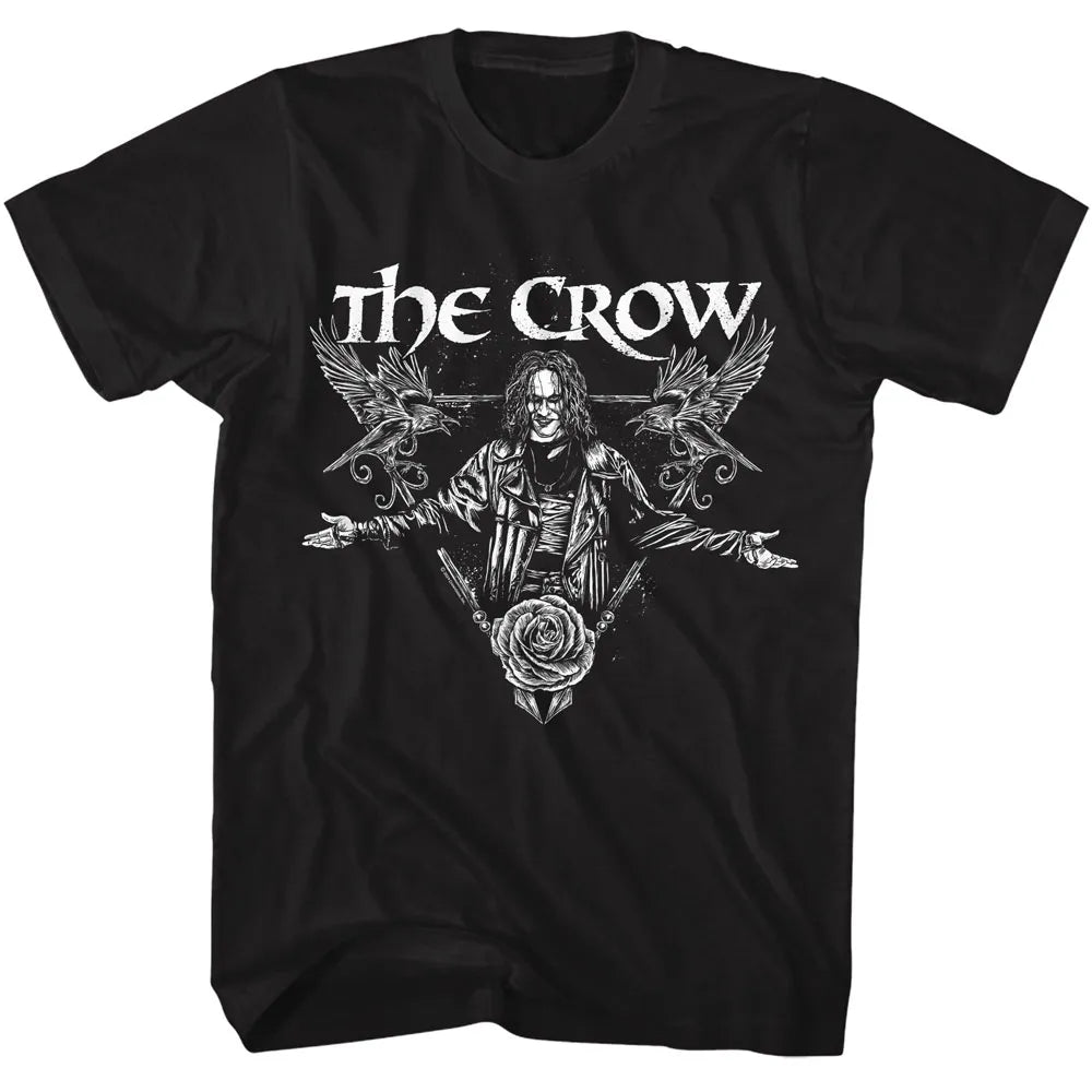 The Crow Crows And Rose Triangle Official T-Shirt