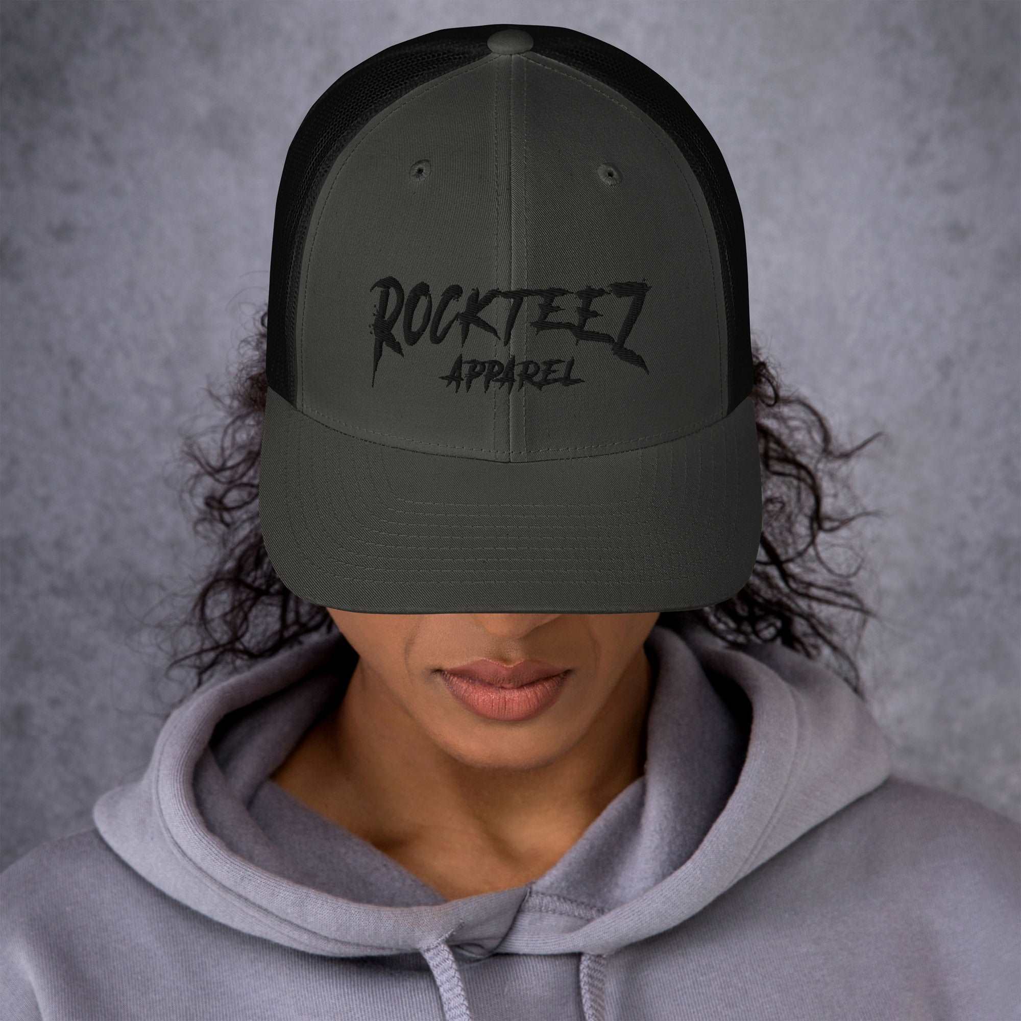 Rockteez Apparel Black Out Trucker Cap