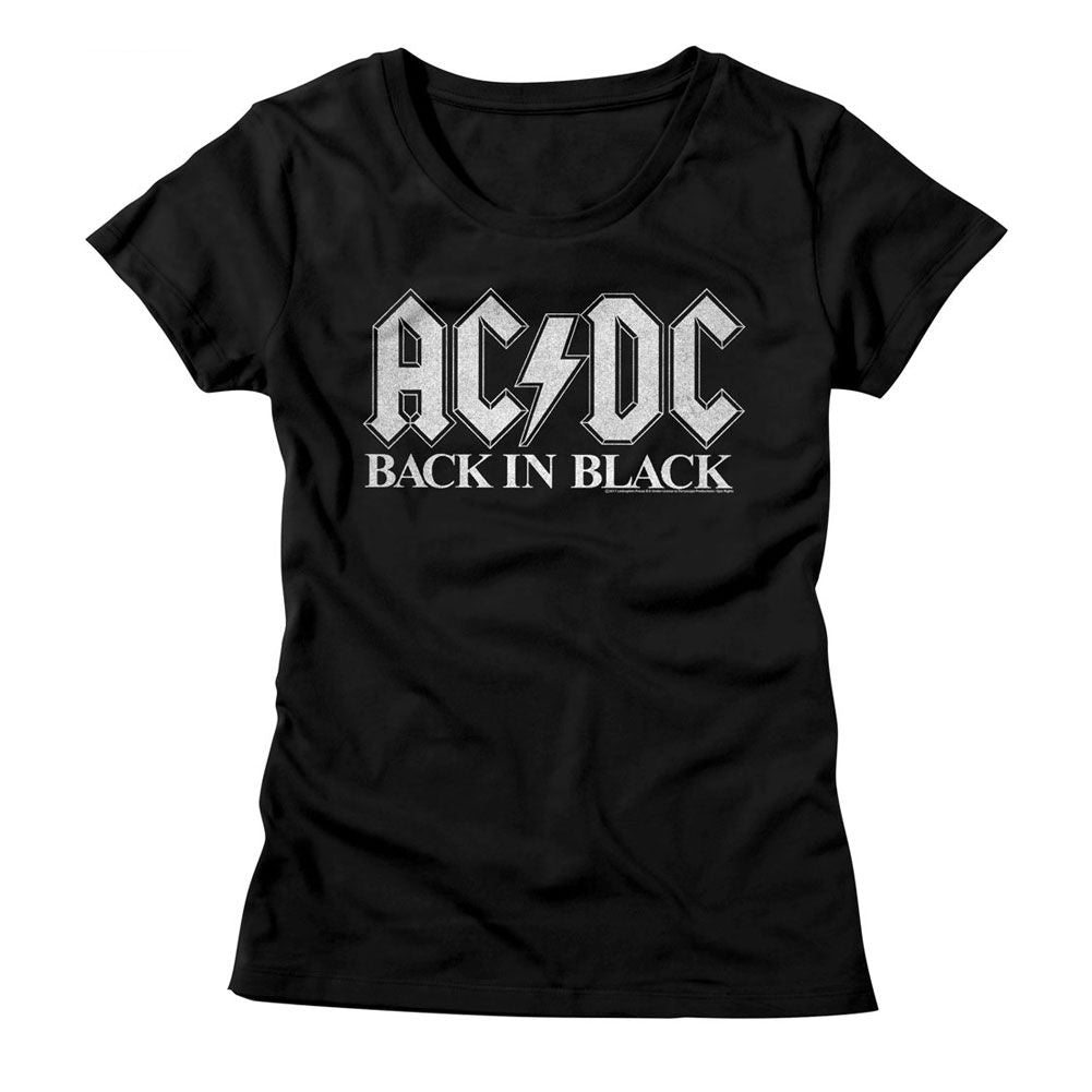 AC/DC Back In Black 2 Official Ladies T-Shirt