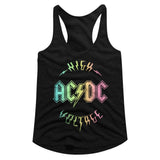 AC/DC Multi Color High Voltage Official Ladies Racerback Shirt