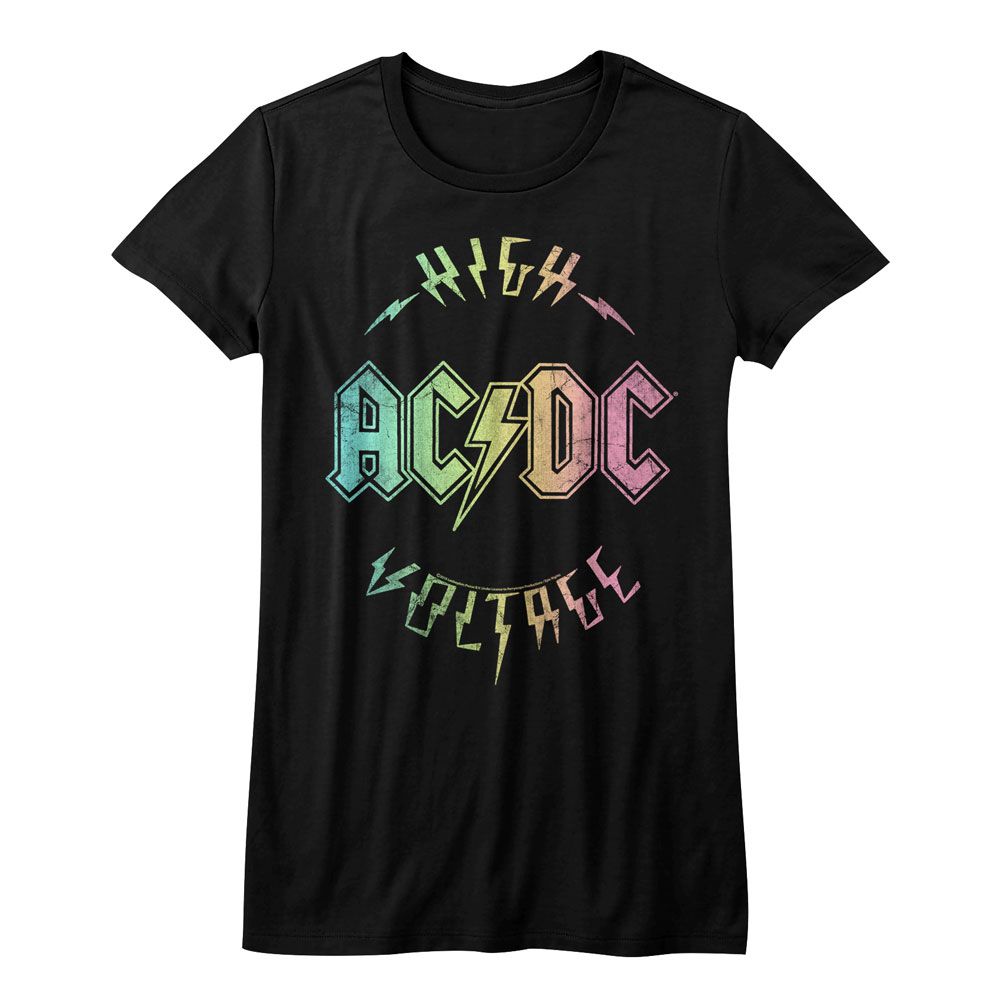 AC/DC Multi Color High Voltage Official Ladies T-Shirt – Rockteez Apparel