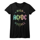 AC/DC Multi Color High Voltage Official Ladies T-Shirt