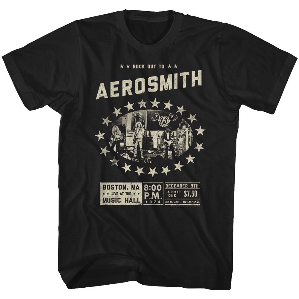 Aerosmith Boston Music Hall Official T-Shirt