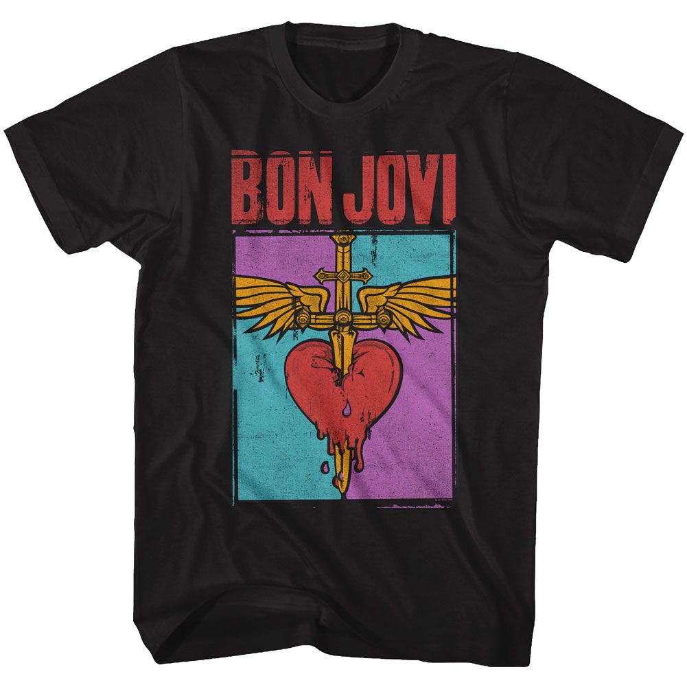 Bon Jovi Heart And Dagger Official T-Shirt