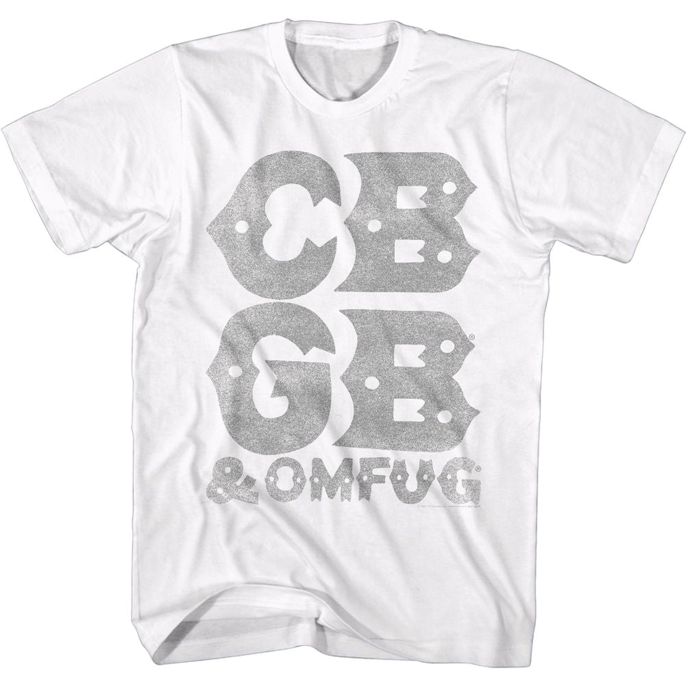 CBGB Stacked Logo White T-Shirt