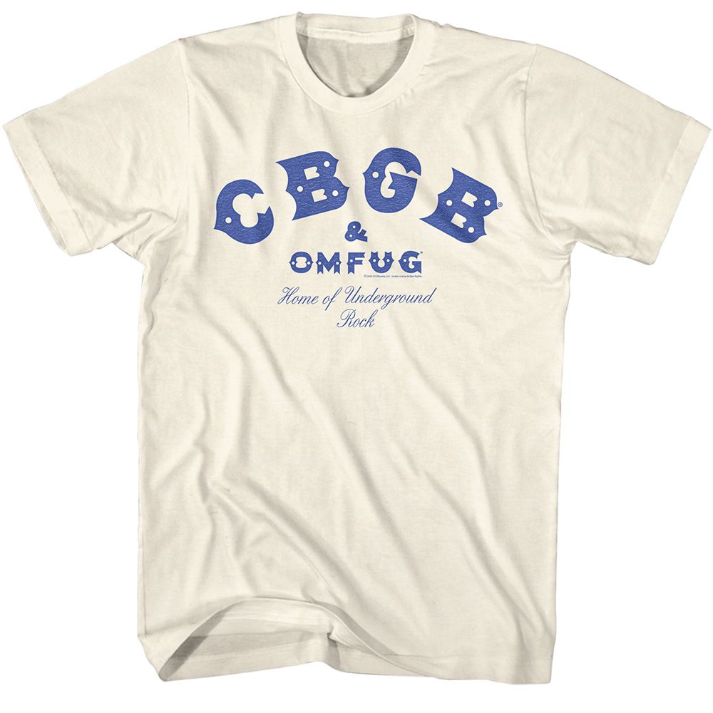 CBGB Blue Logo Natural T-Shirt
