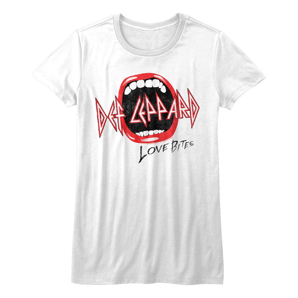 Def Leppard Love Bites Mouth Official Ladies T-Shirt