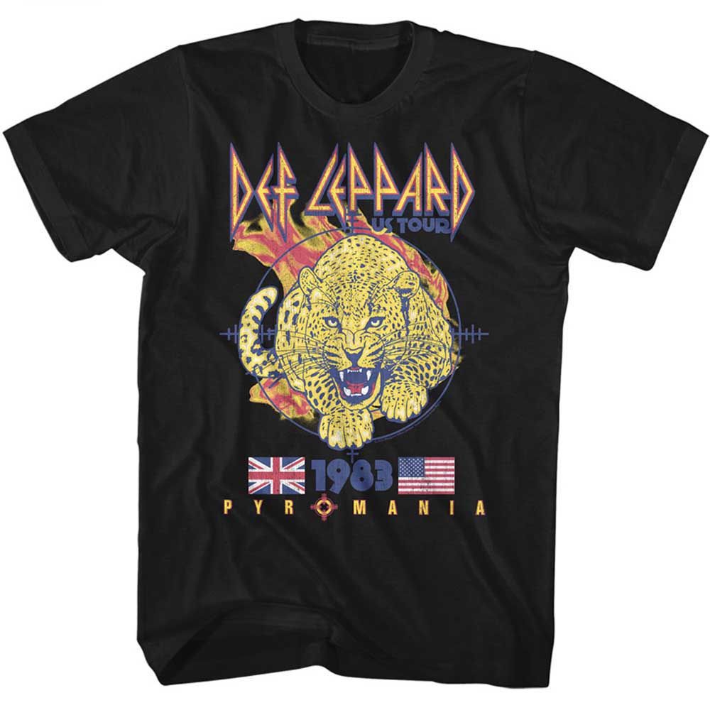 Def Leppard Pyromania US Tour Leopard Official T-Shirt