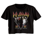 Def Leppard 1987 Live In Concert Official Ladies Crop Top