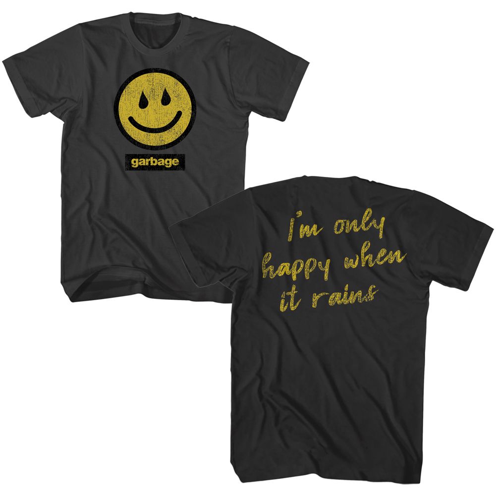 Garbage Rain Smiley T-Shirt