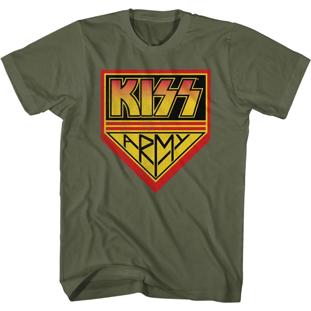 Kiss Army Military Green Official T-Shirt