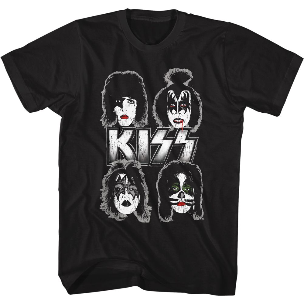 Kiss Band Faces Official T-Shirt