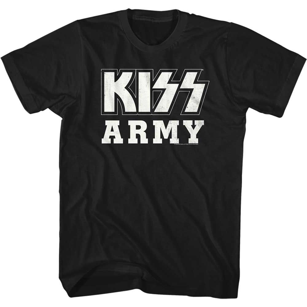 Kiss Black & White Kiss Army T-Shirt