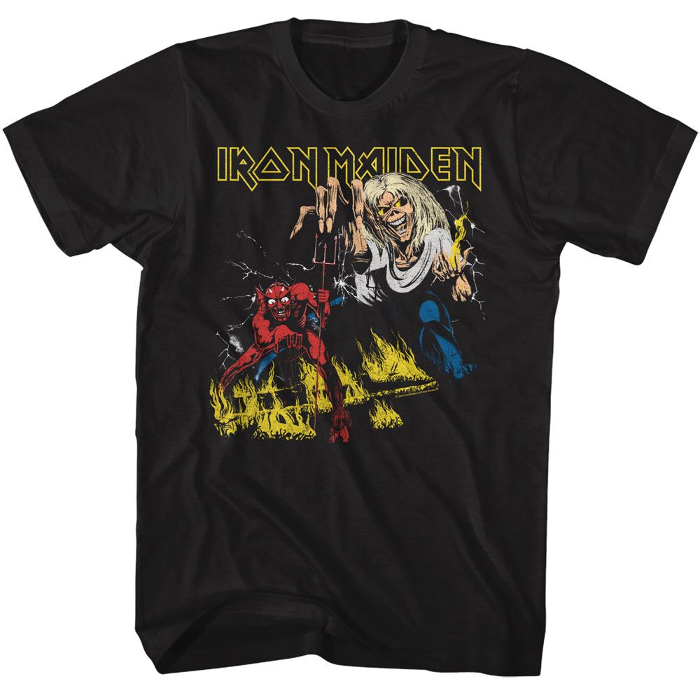 Iron Maiden Eddie Fire And Devil Official Official T-Shirt