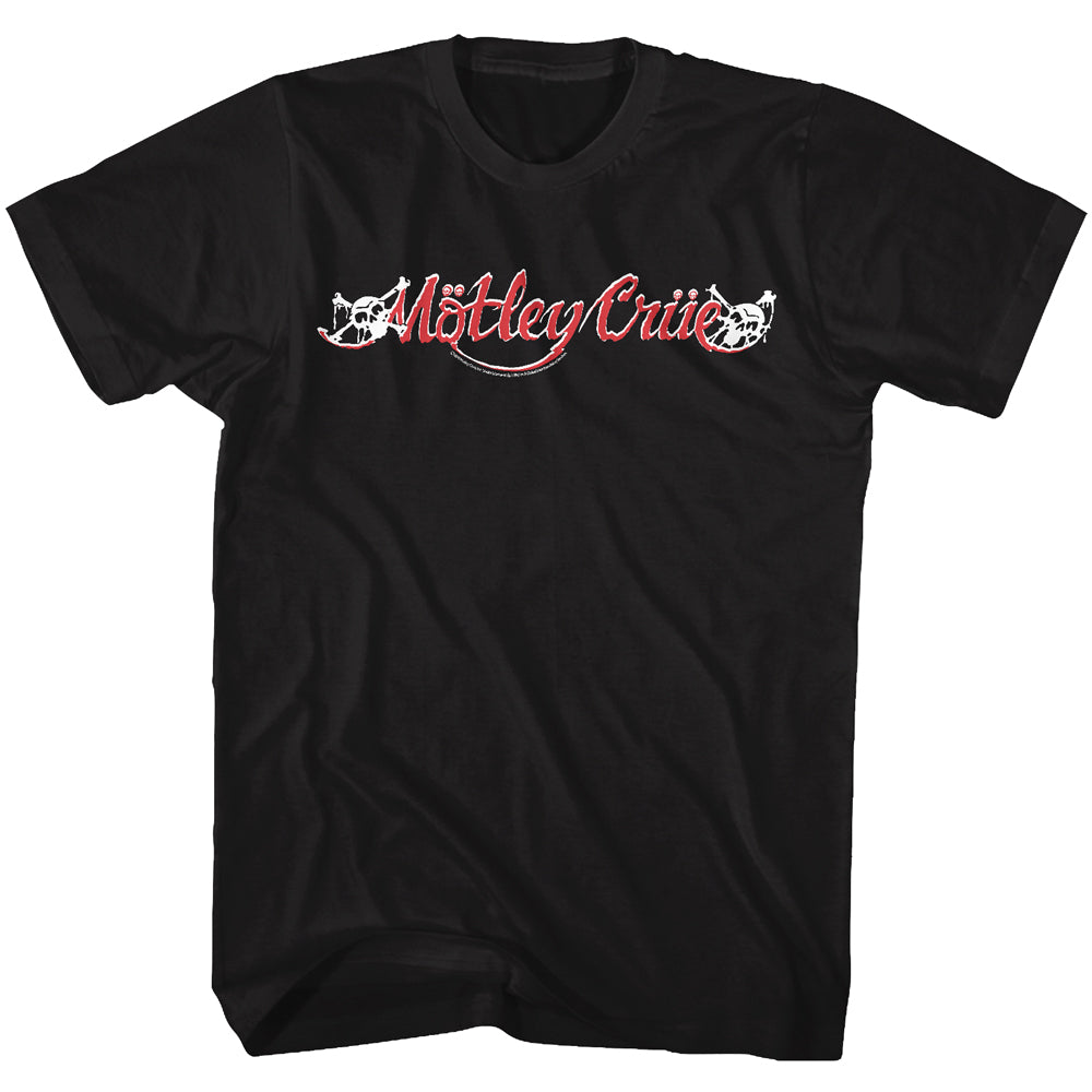 Motley Crue Red Logo With Skulls T-Shirt