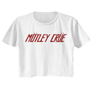 Motley Crue Logo White Ladies Crop Top