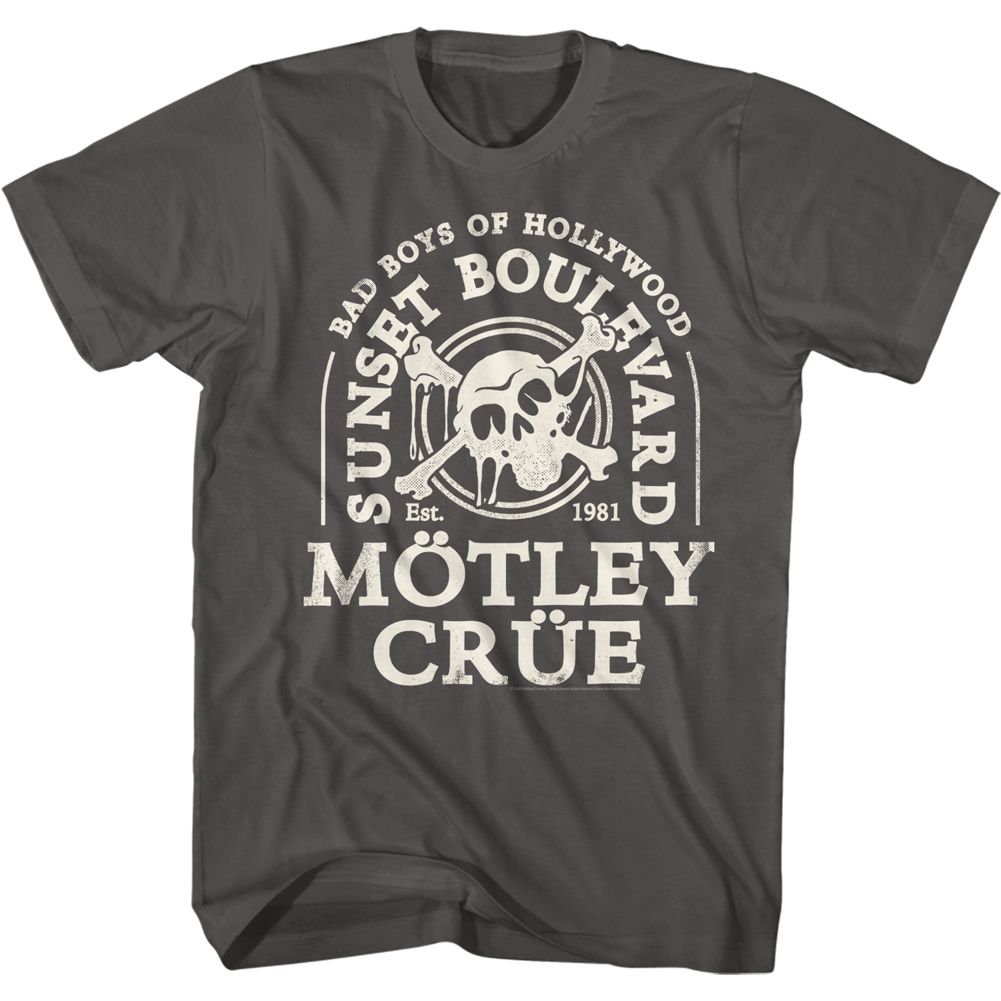 Motley Crue Dripping Skull Sunset Blvd T-Shirt
