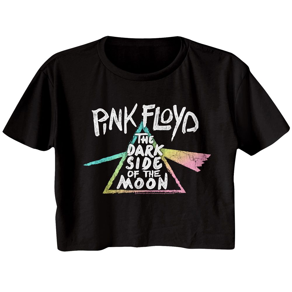 Pink Floyd Pastel Dark Side Of The Moon Ladies Crop Top