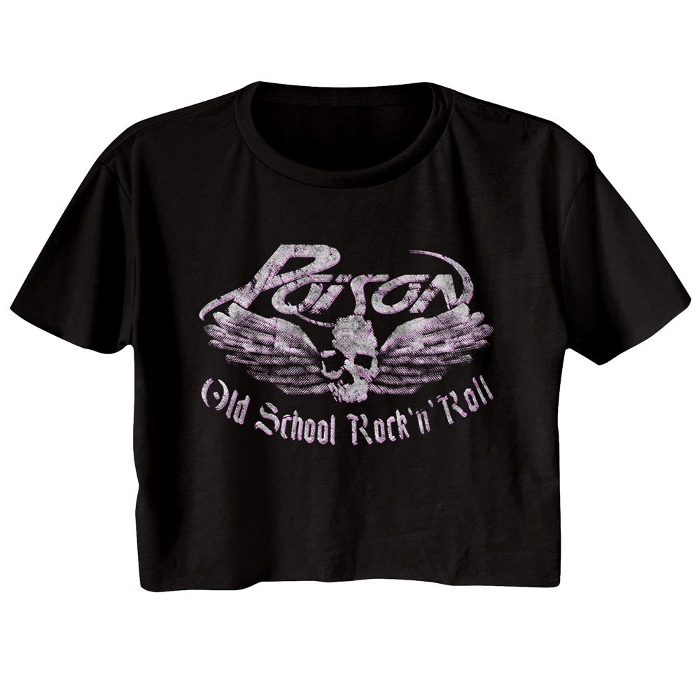 Poison Old School Rock N Roll Ladies Crop Top