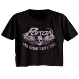 Poison Old School Rock N Roll Ladies Crop Top