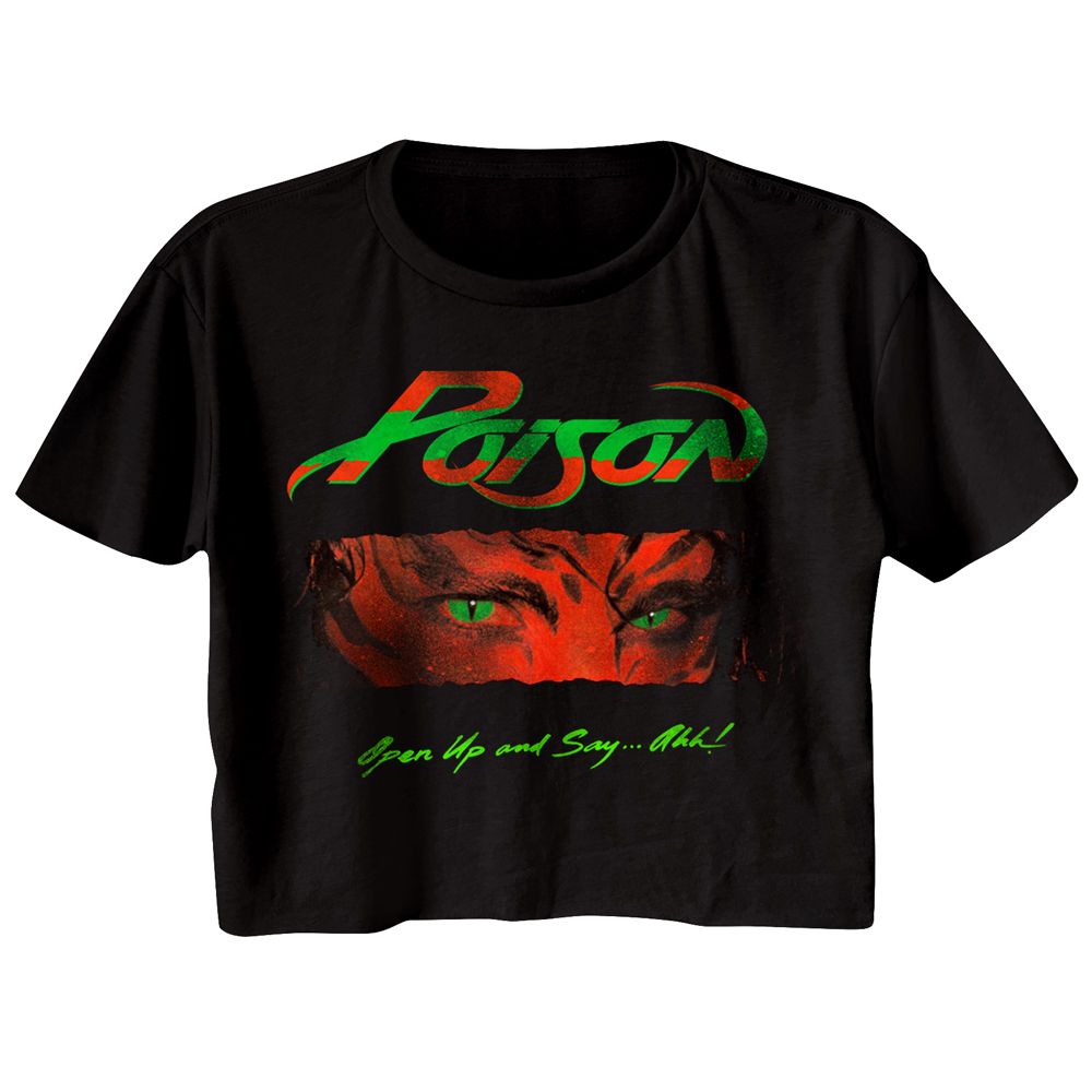 Poison Open Up And Say Ahh Ladies Crop Top