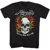 Poison Flame Skull With Snake Official T-shirt