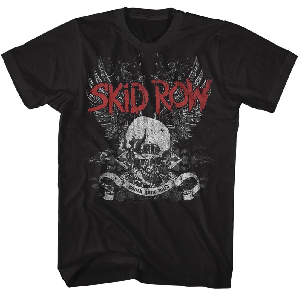 Skid Row Skull And Wings T-shirt