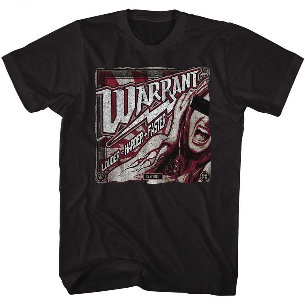 Warrant Louder Harder Faster T-shirt